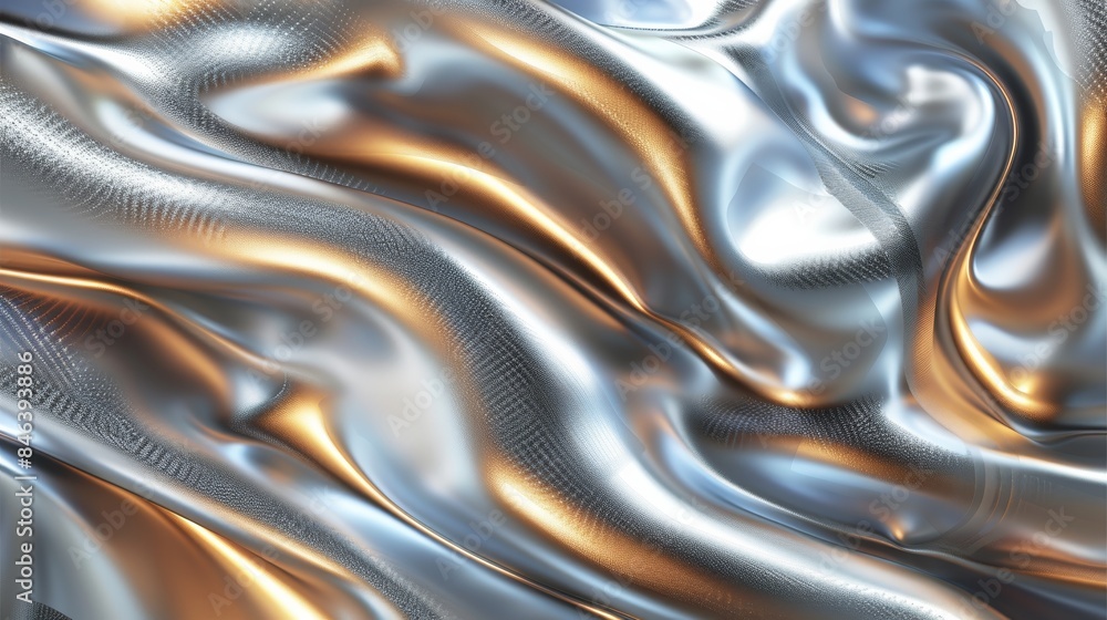 Abstract metallic background, two hues. Generative AI. Abstract metallic background, two hues. Generative AI.