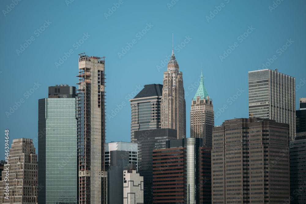 Skyscrapers and modern high-rise buildings in New York City skyline Skyscrapers and modern high-rise buildings in New York City skyline