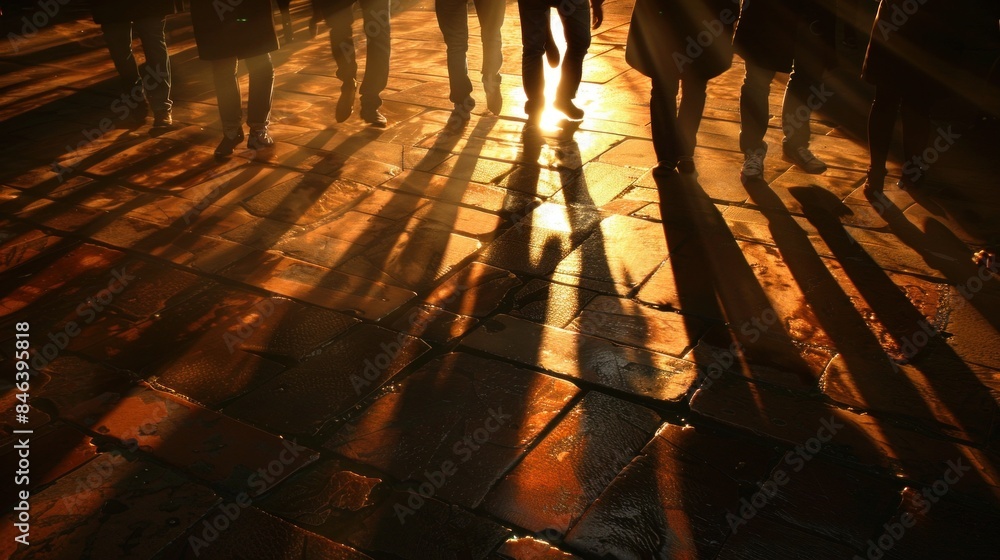 Naklejka premium Shadows dance in approval.