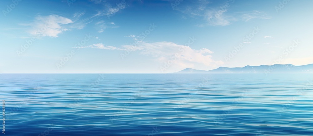 A serene copy space image capturing the gentle transition of the calm ocean surface A serene copy space image capturing the gentle transition of the calm ocean surface