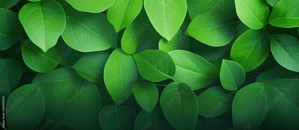 A nature themed abstract background featuring vibrant green leaves Ideal for use as a copy space image A nature themed abstract background featuring vibrant green leaves Ideal for use as a copy space image