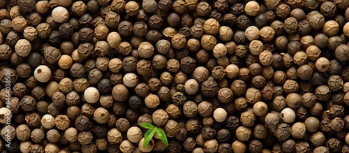 A full frame background image featuring copy space with Sichuan pepper or Chinese coriander photo