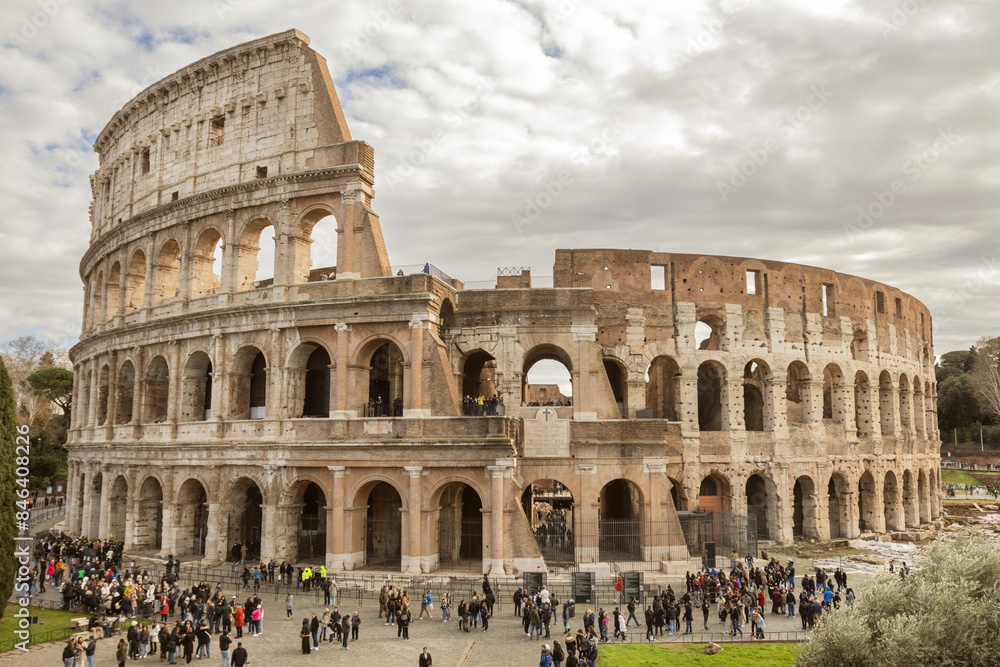 Obraz premium Colosseum in Rome. Italian classic architecture landmark. Travel destination. Italy