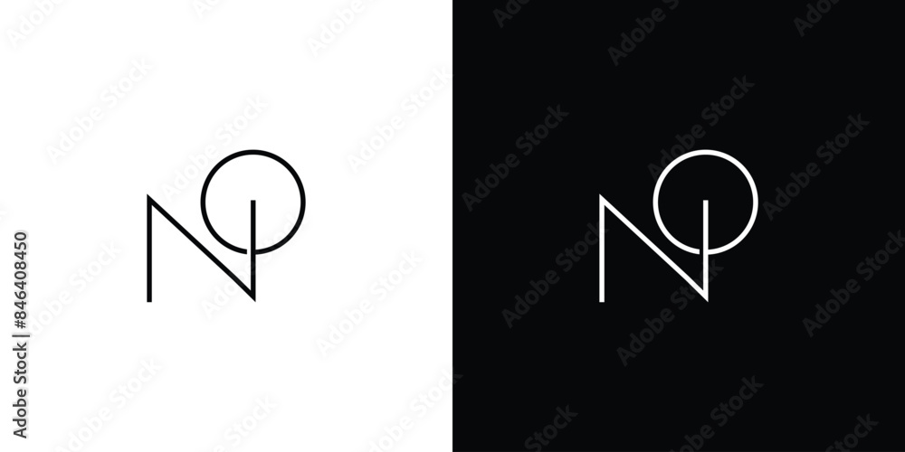 Modern and unique NO logo design Modern and unique NO logo design