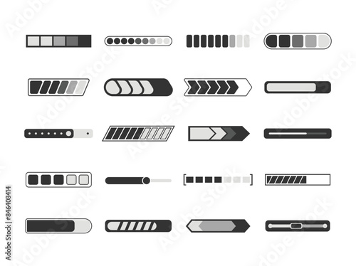 Progress Bar Vector Set