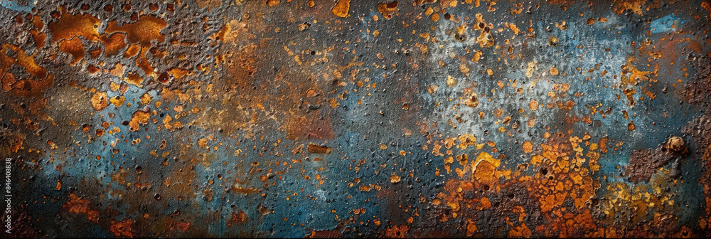 rustic and weathered metal surface with blue and orange hues, showcasing the rich texture and patina of age and corrosion in an artistic and captivating manner..Grunge metal texture rustic and weathered metal surface with blue and orange hues, showcasing the rich texture and patina of age and corrosion in an artistic and captivating manner..Grunge metal texture