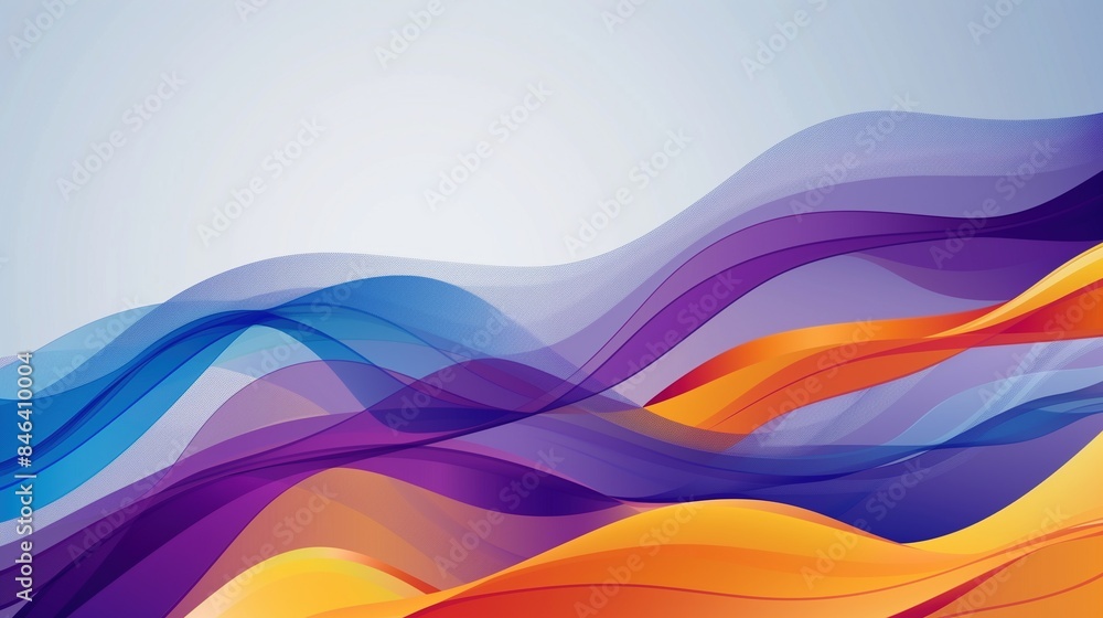 Modern Colorful Curved Background with Blue and Purple Waves Modern Colorful Curved Background with Blue and Purple Waves