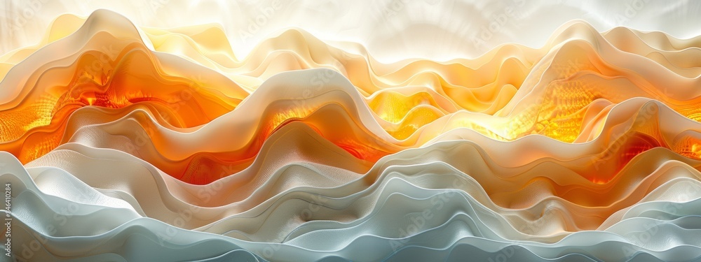 Obraz premium Abstract yellow wave pattern background.