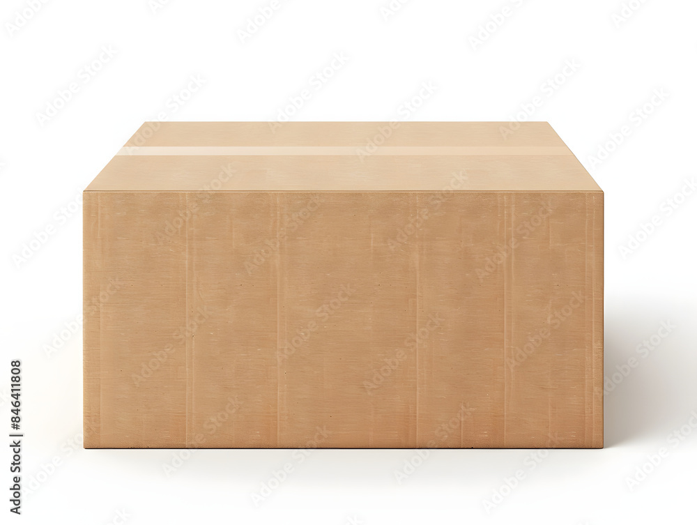 Blank cardboard box mockup with isolated on white background Blank cardboard box mockup with isolated on white background