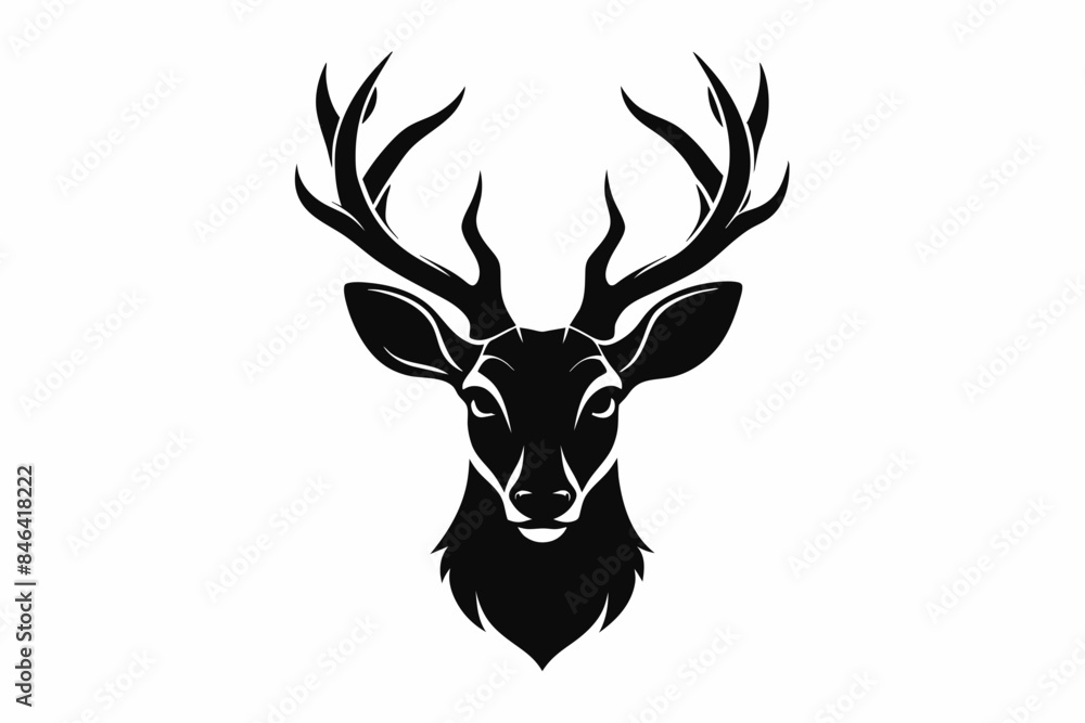Deer head silhouette vector Deer head silhouette vector