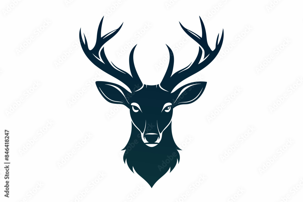 Deer head silhouette vector Deer head silhouette vector