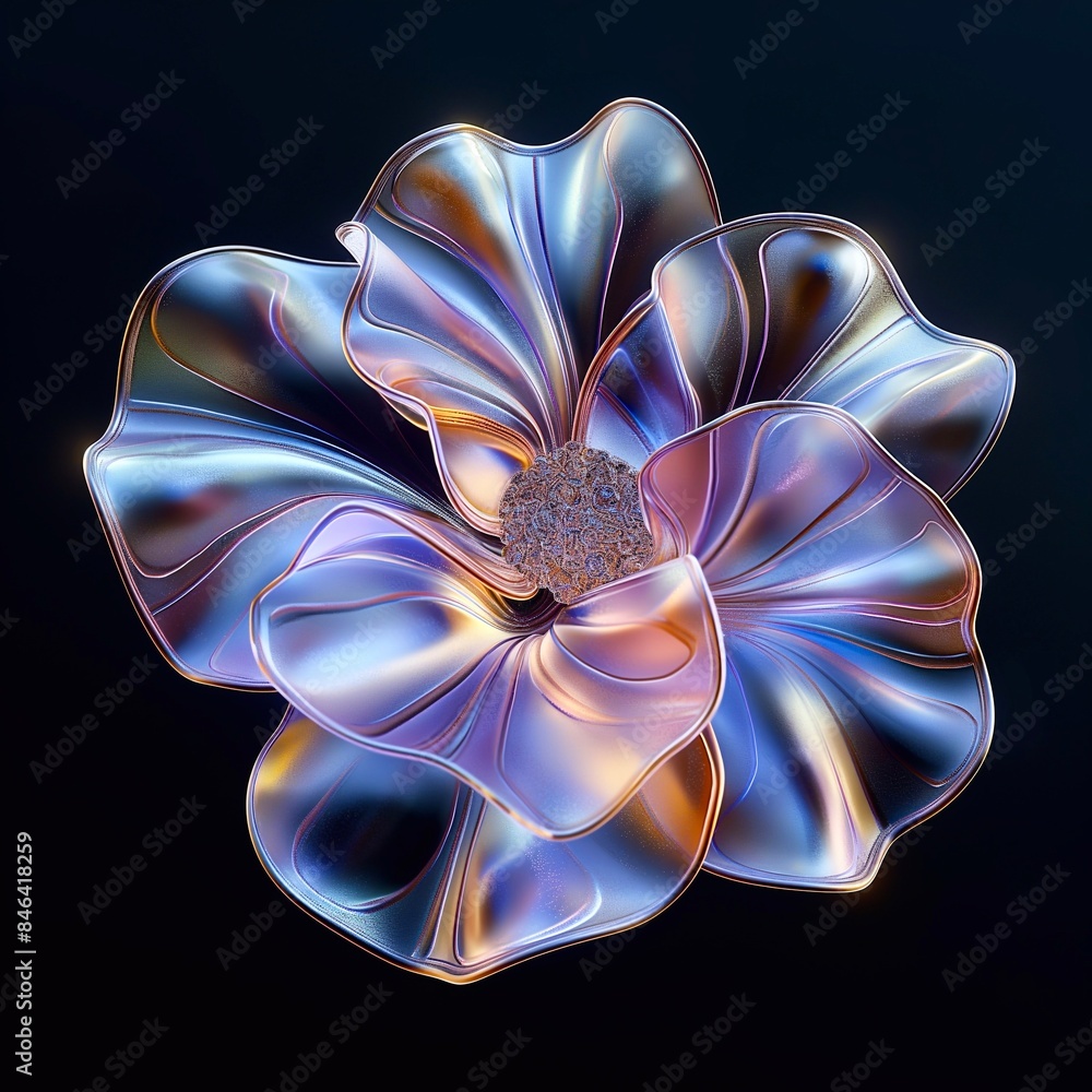 fractal iridescent flower