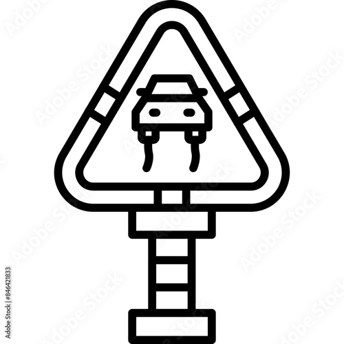 Slippery Road Icon