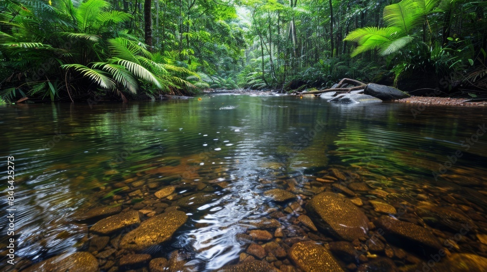 Obraz premium Lush and Wet Rainforest