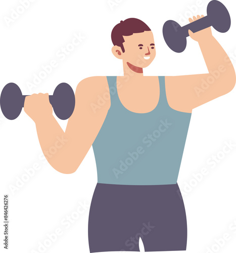 exercise modern style cartoon character illustration