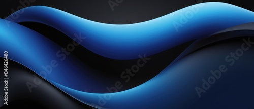 abstract blue black flowing background illustration