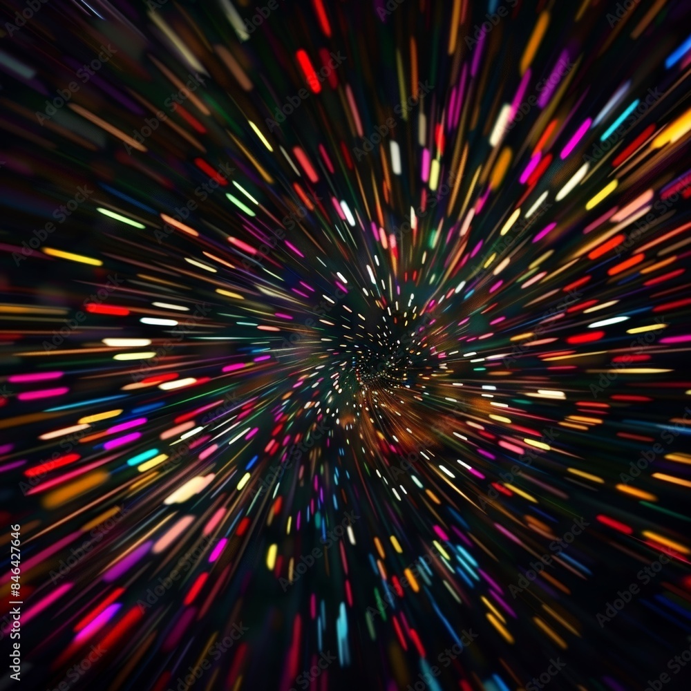 Vivid Warp Speed Light Trails - Abstract Colorful Hyperdrive Effect Background Vivid Warp Speed Light Trails - Abstract Colorful Hyperdrive Effect Background