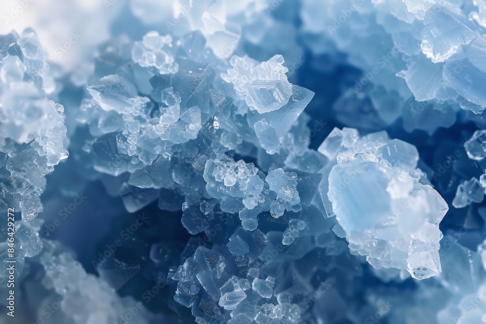 Crystal Clear: Macro Shot of Intricate Ice Crystals in Vibrant Detail Crystal Clear: Macro Shot of Intricate Ice Crystals in Vibrant Detail