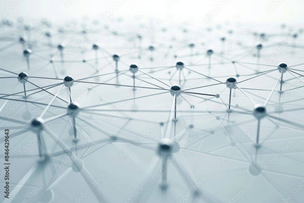 A network of interconnected nodes, symbolizing the theme of global connectivity and social media A network of interconnected nodes, symbolizing the theme of global connectivity and social media