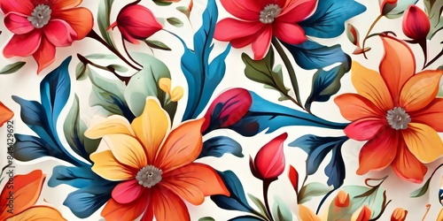 seamless pattern with flowers