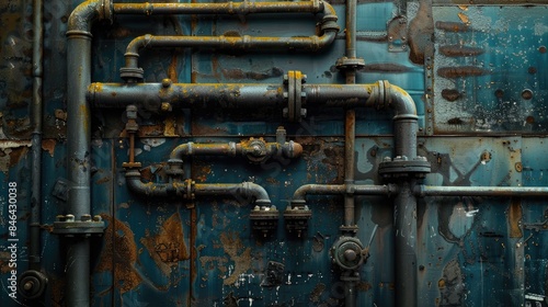 Pipe system construction technology at the wall