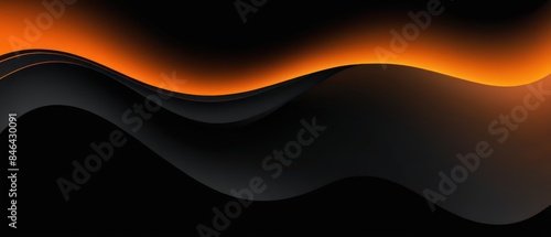 abstract orange black flowing background illustration