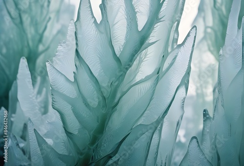 Wallpaper Mural Abstract shapes in pastel colors resembling leaves Torontodigital.ca
