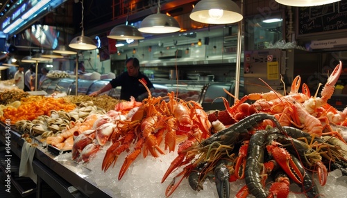 Captivating Views of the Barcelona Seafood Market on May 3, 2013