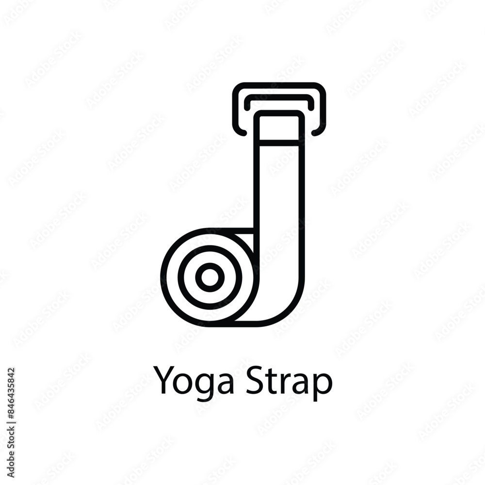 Yoga Strap vector icon Yoga Strap vector icon