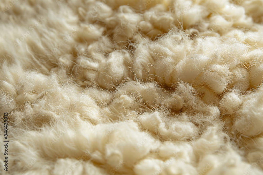 Detailed Texture of Fluffy Sheep Wool in Natural Light Detailed Texture of Fluffy Sheep Wool in Natural Light
