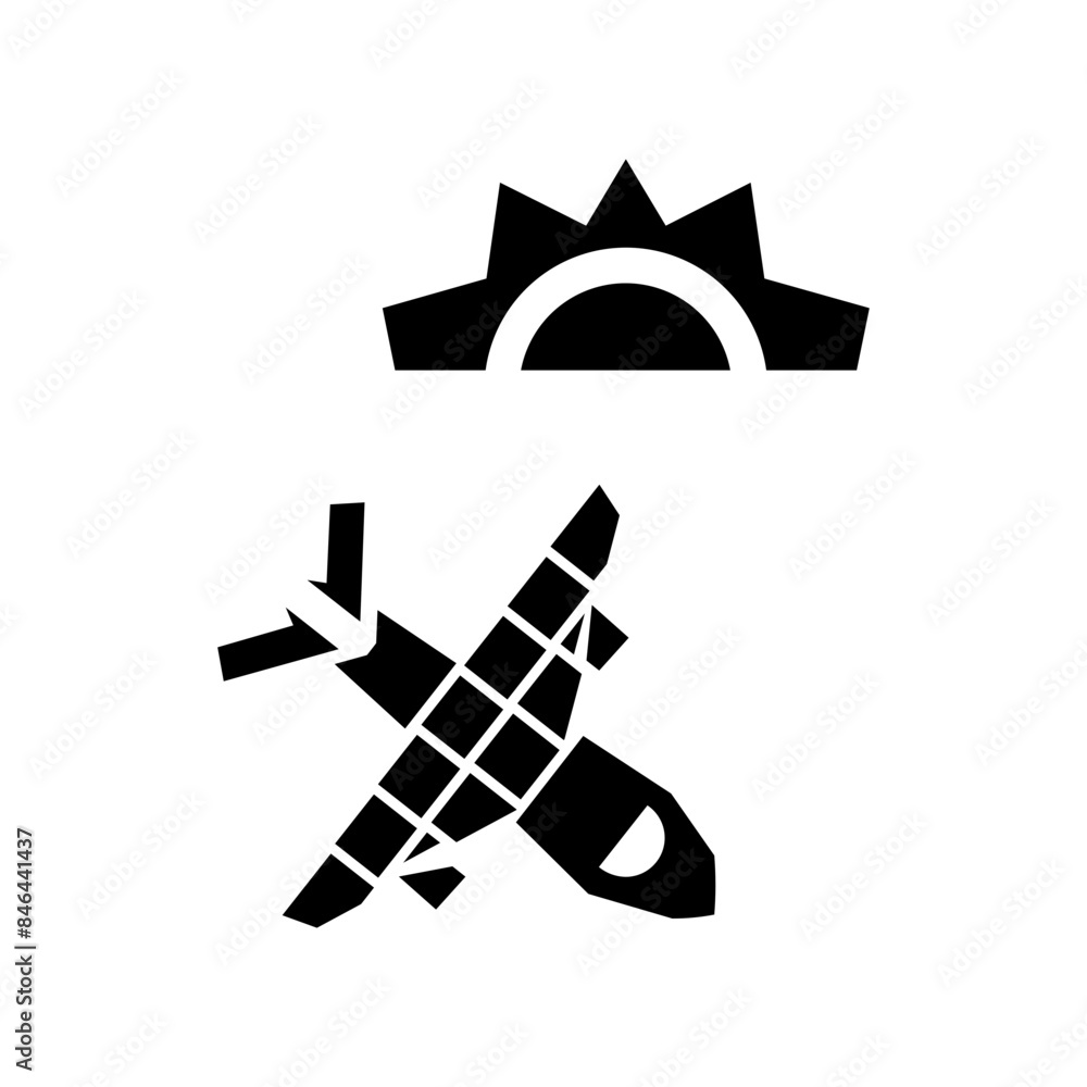 Photovoltaic airplane icon Photovoltaic airplane icon