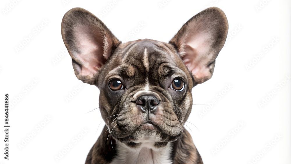 French bulldog puppy looking at camera isolated on the transparent background French bulldog puppy looking at camera isolated on the transparent background