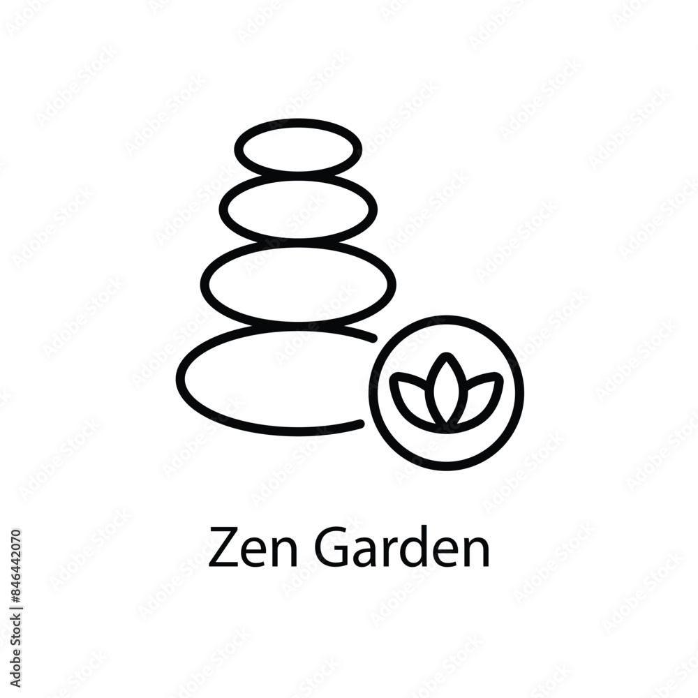 Zen Garden vector icon Zen Garden vector icon