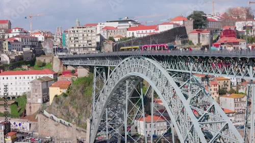 A shot of Porto's iconic Dom Luis Bridge photo