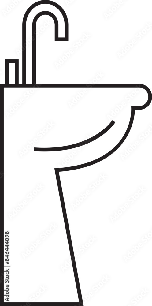 Kitchen Washbasin line icon. Sink with tap symbol, Kitchen furniture sign editable stock for mobile concept, web design. Bathroom symbol. Sink cleaning vector in trendy style on transparent background Kitchen Washbasin line icon. Sink with tap symbol, Kitchen furniture sign editable stock for mobile concept, web design. Bathroom symbol. Sink cleaning vector in trendy style on transparent background