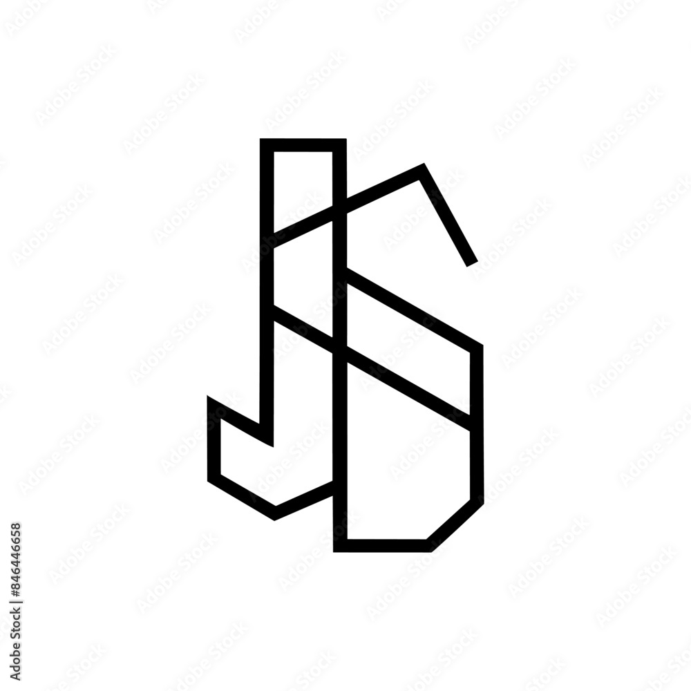 Monochrome design featuring the letter Monochrome design featuring the letter
