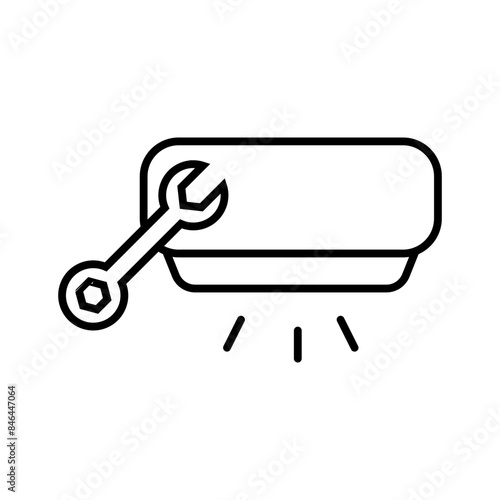 Repair Air Conditioner Icon Perfect for HVAC and Home Maintenance Designs