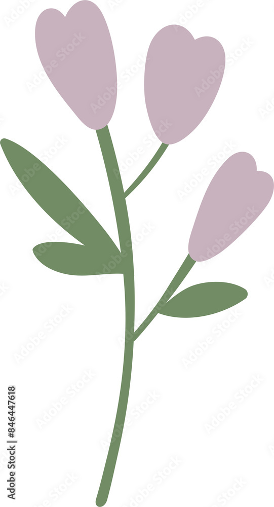 Decoration flower with green leaves Decoration flower with green leaves