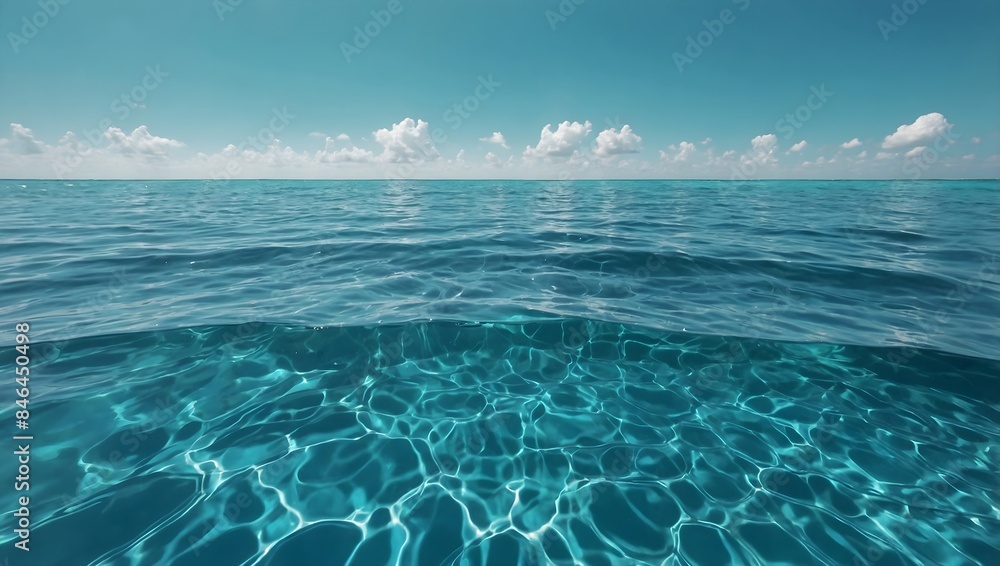 Fototapeta premium Glimmering Turquoise Water Surface for Relaxing Backgrounds
