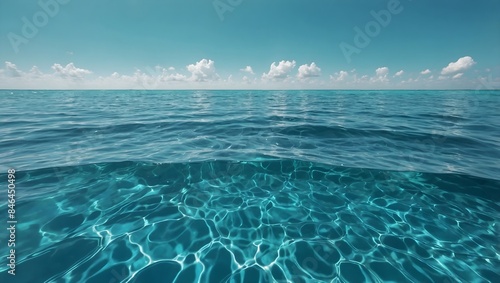 Glimmering Turquoise Water Surface for Relaxing Backgrounds