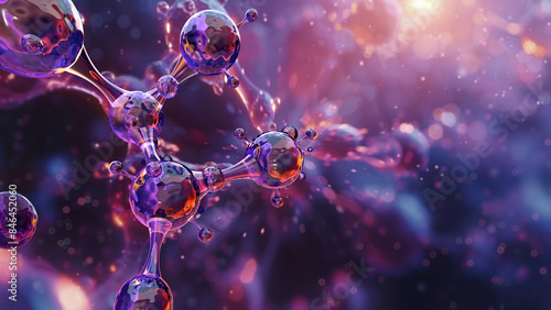 Foto 3D model of molecules