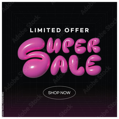 a sign that reads super sale on the front of it