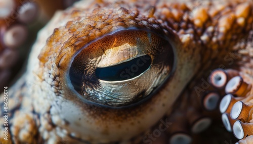 The Mesmerizing Gaze of the Octopus: A Close-up in Gallipoli, Canakkale, Turkey