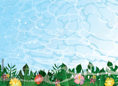 南国植物　観葉植物　背景