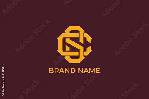 letter CS iconic modern logo, letter CS infinity icon logo, letter Sc modern geometric logo, letter CS or C8 iconic geometric logo, logomark