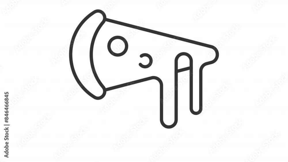 Animated pizza delivery icon. Food delivery bike line animation. Moving scooter, pizza. Online ordering. Black illustration on white background. HD video with alpha channel. Motion graphic Animated pizza delivery icon. Food delivery bike line animation. Moving scooter, pizza. Online ordering. Black illustration on white background. HD video with alpha channel. Motion graphic