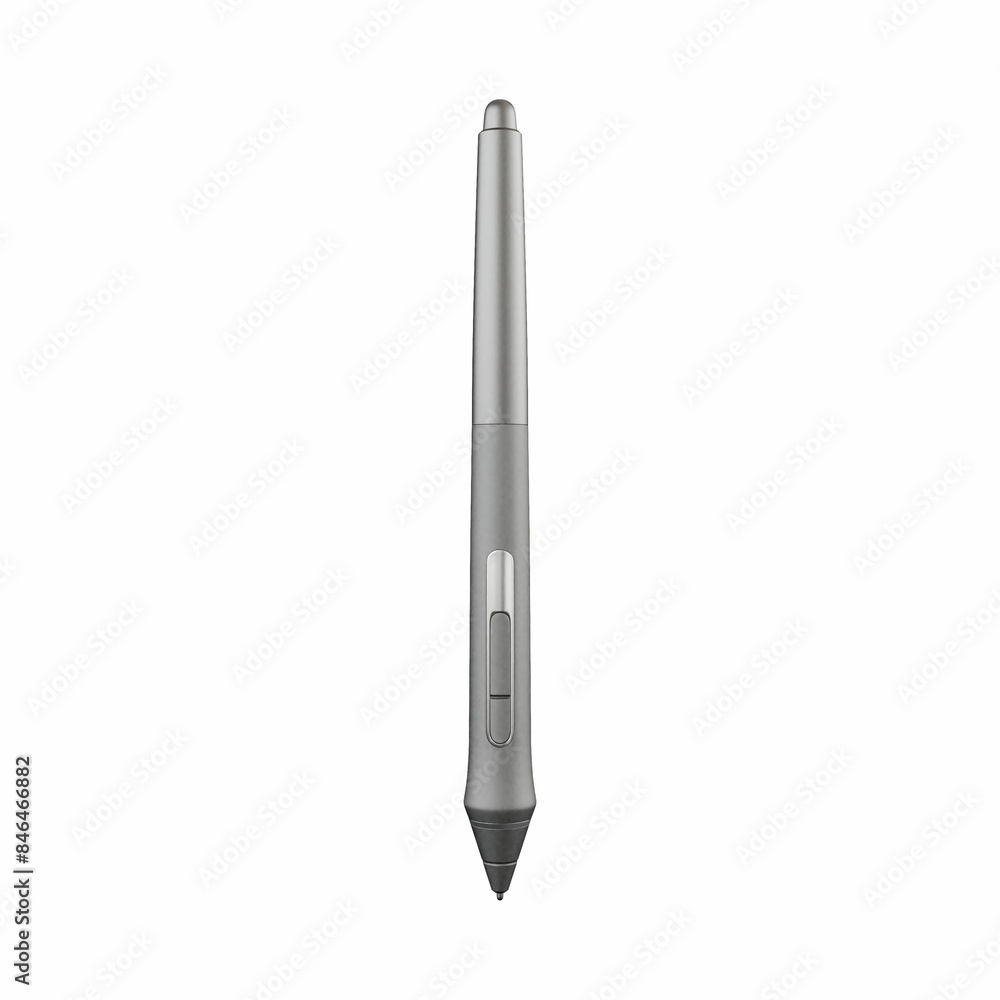 Metal bodied pen with a silver tip Metal bodied pen with a silver tip