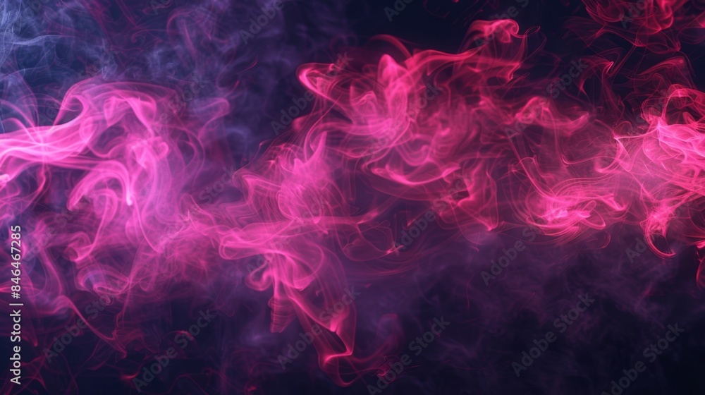 Enchanting pink smoke swirling in mysterious dance, creating an abstract visual feast Enchanting pink smoke swirling in mysterious dance, creating an abstract visual feast