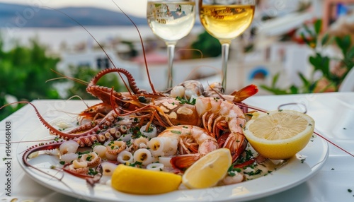 Mediterranean Delights: A Seafood Feast on the Greek Island of Kastelorizo photo