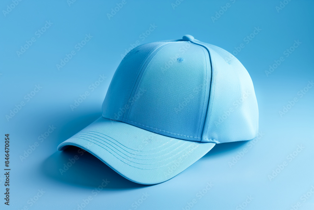 Blue Baseball Cap Mockup on Minimalist Blue Background: Empty Cap Mockup for Logo Placement - Blank Cap for Branding, Sportswear, and Fashion Design - Simple and Clean Product Display Blue Baseball Cap Mockup on Minimalist Blue Background: Empty Cap Mockup for Logo Placement - Blank Cap for Branding, Sportswear, and Fashion Design - Simple and Clean Product Display